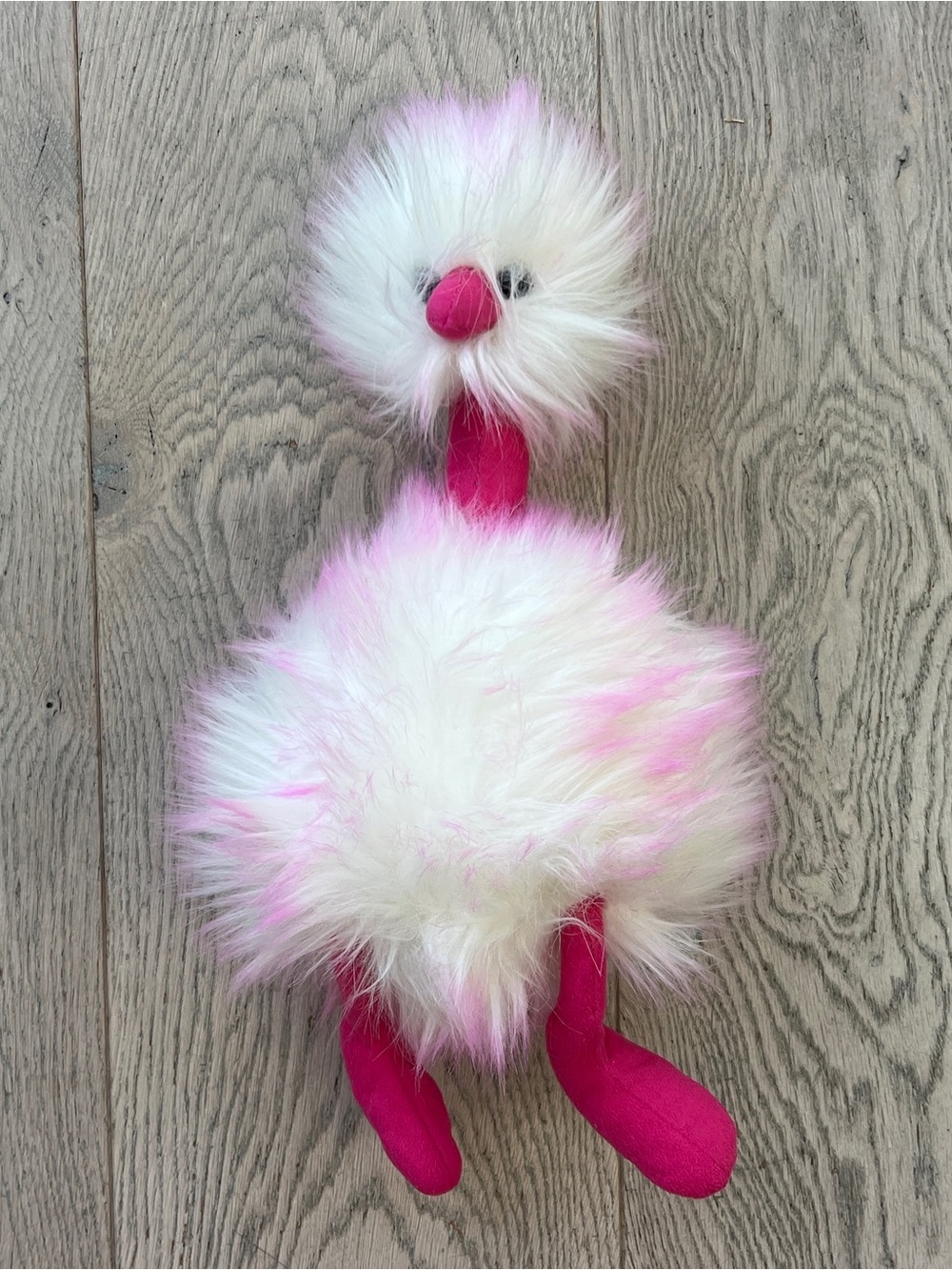 Jellycat NWT Raspberry Ripple Pom Pom Ostrich Emu Plush Pink Bird 10-13" Rare